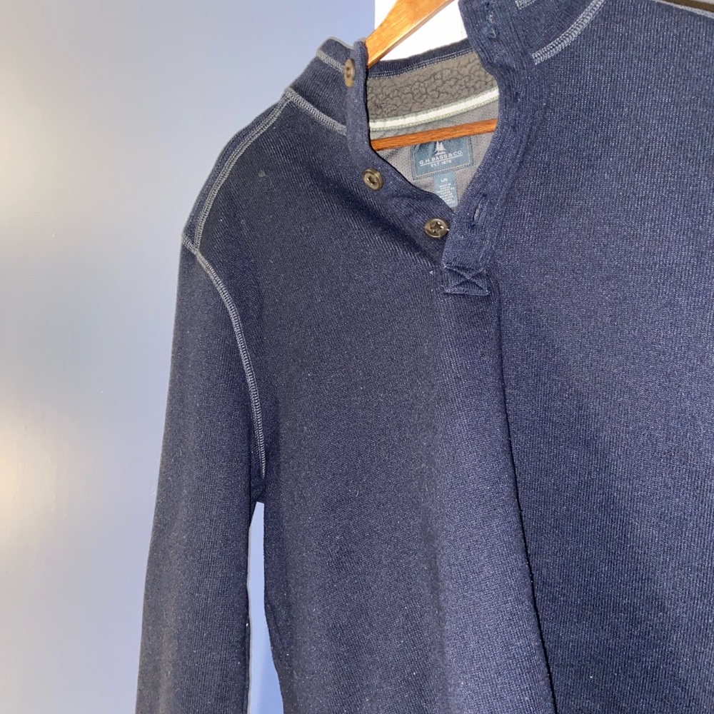 G.H. Bass & Co. Men's Dark Blue Zip-Up Sweater